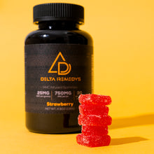 Load image into Gallery viewer, 30 HHC Strawberry Vegan Gummies- 750mg
