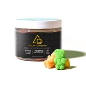 Jar of Delta Remedys' THC Gummie Bears.